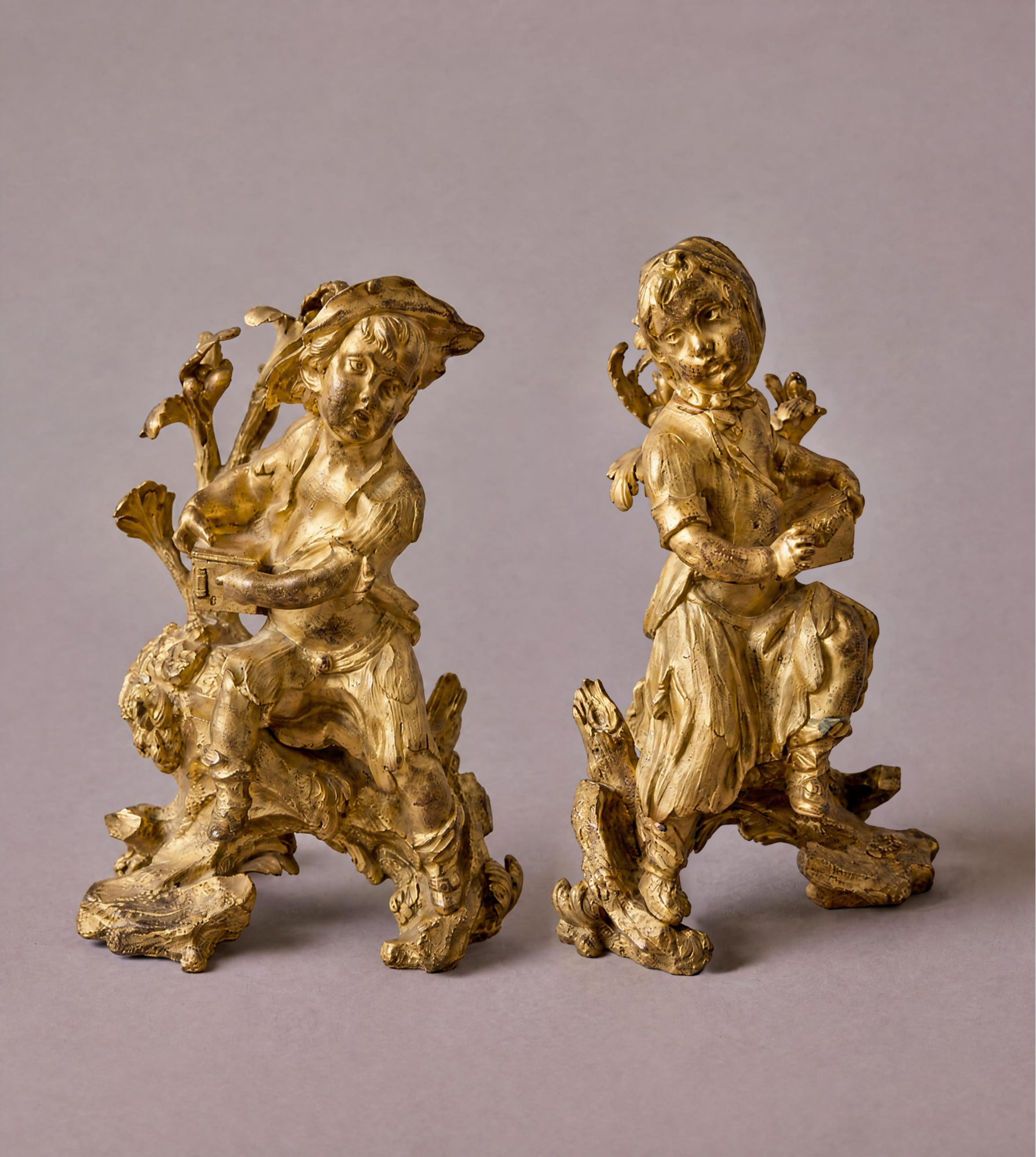Paire de chenets "aux savoyards"