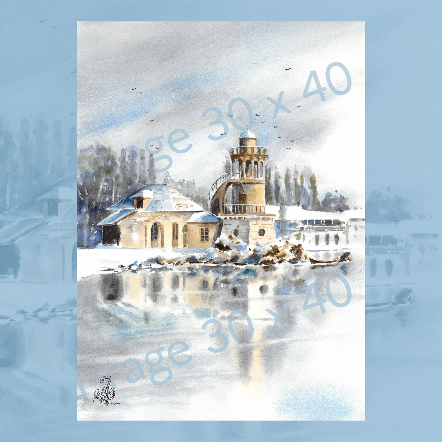 Tirage aquarelle 40x30 - Retrait en main propre